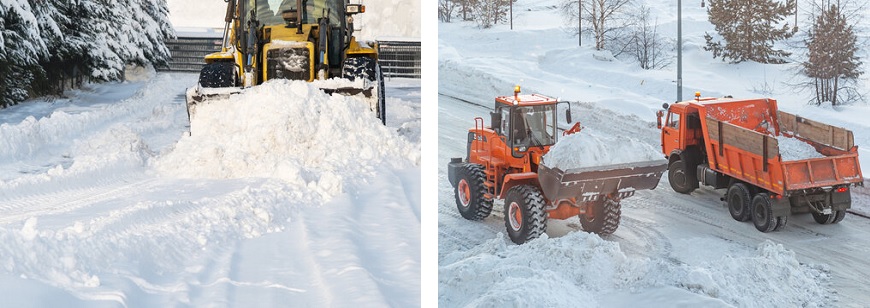 уборка снега трактором в можайске