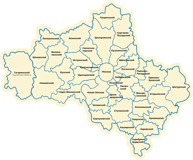 Можайск на карте московской